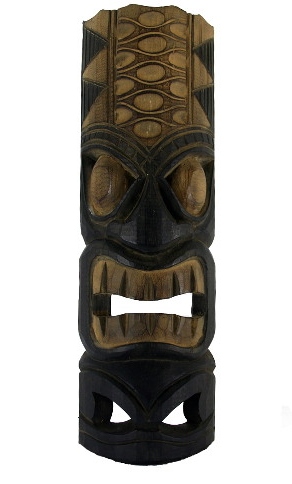 20" Hawaiian Coffee Tiki Mask